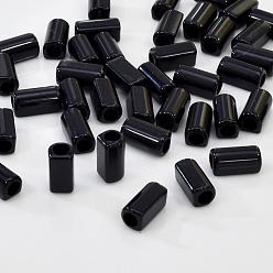 Noir Boucle de tube de corde à cheveux en plastique, la mise en plis, pour les accessoires de cheveux de fille de bricolage, noir, 9.5mm, diamètre intérieur: 2.5 mm