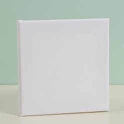 Blanc Panneaux de coton de peinture, avec noyau de planche, pour acrylique, dessin à l'huile, carrée, blanc, 15x14.8x1.6 cm
