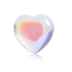 Quartz Pierres de guérison en cristal d'ange naturel, coeur amour pierres, pierres de poche pour l'équilibrage du reiki, cœur, 15x15x10mm
