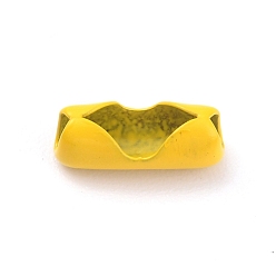 Yellow Brass Ball Chain Connectors, Yellow, 10x3.5~4mm, Hole: 3mm