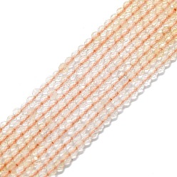 Citrine Natural Citrine Beads Strands, Faceted, Round, 2mm, Hole: 0.5mm, about 215pcs/strand, 15.16''~15.55''(38.5~39.5cm)