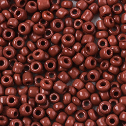 Rouge Foncé Perles de rocaille en verre, opaque graine de couleurs, petites perles artisanales pour la fabrication de bijoux bricolage, ronde, rouge foncé, 2mm, Trou: 1 mm, environ 30000 pcs / livre