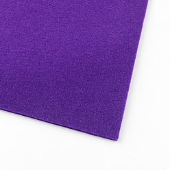Dark Violet Non Woven Fabric Embroidery Needle Felt for DIY Crafts, Dark Violet, 30x30x0.2~0.3cm, 10pcs/bag