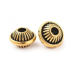Antique Golden Tibetan Style Alloy Spacer Beads, Lead Free & Cadmium Free, Bicone, Antique Golden, 7x5mm, Hole: 1.5mm