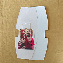 White Non-woven Fabrics Felt Pad & Resin Interlining Set, for DIY Metal Clasp Frame Purse Bag Materials, White, 47.2x20.5x0.2cm