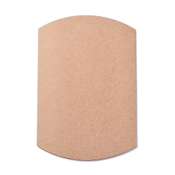 Bois Solide Boîtes de bonbons d'oreiller en papier, pour les faveurs de mariage fournitures de fête d'anniversaire de douche de bébé, burlywood, 16.5x13x4.2 cm