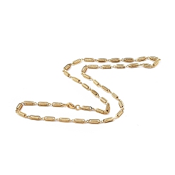 Золотой Ионное покрытие (ip) 201 ожерелье из нержавеющей стали с овальным звеном для мужчин и женщин, золотые, 19.69 дюйм (50 см)