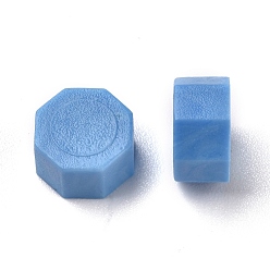Bleu Bleuet Sceller les particules de cire, pour cachet de cachet rétro, octogone, bleuet, 8.5x4.5 mm, environ 1500 pcs / 500 g