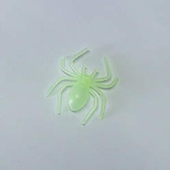 Vert Clair Lueur dans les araignées en plastique sombres, animaux lumineux, décoration effrayante d'halloween, accessoire de méfait, vert clair, 21x20mm