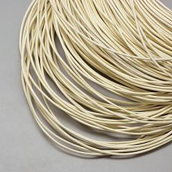 Light Yellow Spray Painted Cowhide Leather Cords, Light Yellow, 1.5mm, about 100yards/bundle(300 feet/bundle)