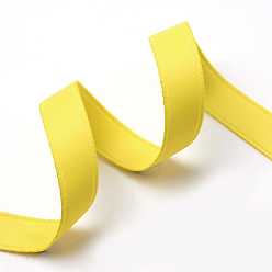 Желтый Матовая двойная атласная лента, полиэстер атласные ленты, желтые, (5/8 дюйм) 16 мм, 100yards / рулон (91.44 м / рулон)