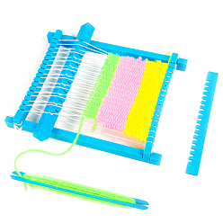 Mixed Color Mini ABS Plastic Detachable Loom Machine, Knitting Loom, with Yarn & Cord, Mixed Color, 210x165mm