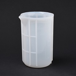 White Silicone Measuring Cups, Column, White, 81x71x109mm, Inner Diameter: 74x67mm, Capacity: 300ml(10.15fl. oz)