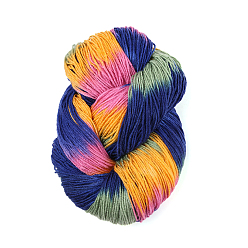 Colorful 4-Ply Acrylic Fibers Yarn, for Weaving, Knitting & Crochet, Segment Dyed, Colorful, 0.3mm