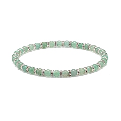 Green Aventurine Natural Green Aventurine Beaded Stretch Bracelet, Gemstone Jewelry for Women, Inner Diameter: 2-1/4 inch(5.8cm), Beads: 4~5mm