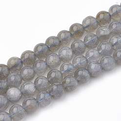 Labradorite Natural Labradorite Beads Strands, Round, 5mm, Hole: 0.5mm, about 83pcs/strand, 15.5 inch