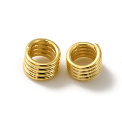 Настоящее золото 24K Латунные разрезные кольца, без свинца и без кадмия, кольца для прыжков с четырьмя петлями, реальный 24 k позолоченный, 21 датчик, 4.5x3.5 мм, внутренний диаметр: 3 мм