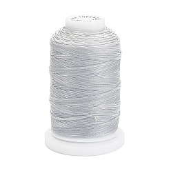 Gris Clair Cordon de polyester ciré, plat, gris clair, 1mm, environ 76.55 yards (70m)/rouleau