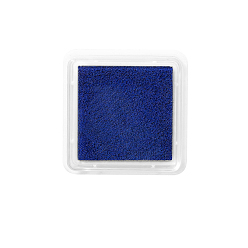 Темно-Синий Пластиковые штампы с чернилами для пальцев, для ребенка поделки из бумаги художественное ремесло, скрапбукинга, квадратный, темно-синий, 30x30 мм