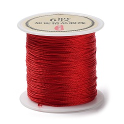 Crimson 6-Ply Round Nylon Thread, with Spool, Crimson, 0.4mm, about 54.68 Yards(50m)/Roll