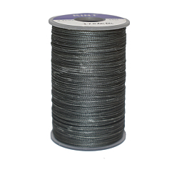 Gray Waxed Polyester Cord, 9-Ply, Gray, 0.65mm, about 21.87 yards(20m)/roll