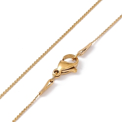 Oro Chapado en iones (ip) 304 collar de cadena serpentina de acero inoxidable para hombres y mujeres, dorado, 17.72 pulgada (45 cm)