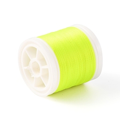 Jaune Vert Cordons polyester lumineux, ronde, jaune vert, 0.1mm, environ 109.36 yards (100m)/rouleau