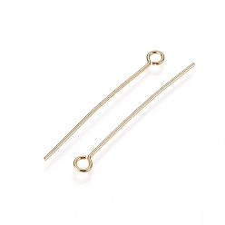 Golden 304 Stainless Steel Eye Pins, Golden, 30x0.6mm, Hole: 2mm