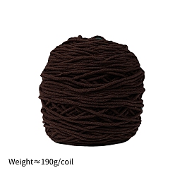 Coconut Brown 190g 8-Ply Milk Cotton Yarn for Tufting Gun Rugs, Amigurumi Yarn, Crochet Yarn, for Sweater Hat Socks Baby Blankets, Coconut Brown, 5mm