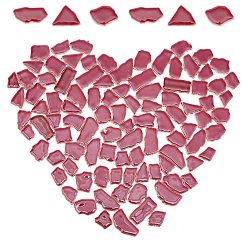 Dark Red Porcelain Mosaic Tiles, Irregular Shape Mosaic Tiles, for DIY Mosaic Art Crafts, Picture Frames and More, Dark Red, 5~30x5~20x4mm, about 77pcs/200g, 200g/bag
