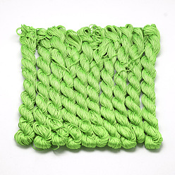 Lime Vert Câblés en polyester tressé, lime green, 1mm, environ 28.43 yards (26m)/paquet, 10 faisceaux / sac