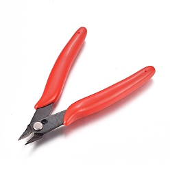 Красный 45 # клещи из углеродистой стали, фреза, сдвиг, с пластиковыми ручками, красные, 126.5x79.5x12.5 мм