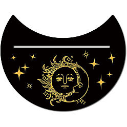 Sol Soporte de tarot de madera, suministros de brujería, forma de la luna, sol, 100x130 mm