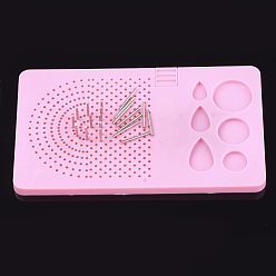 Ярко-Розовый Абс пластик квиллинг бумажные инструменты для керлинга, товары для рукоделия, фурнитура из нержавеющей стали , ярко-розовый, 157x92x7.5 мм