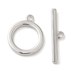 Платинированный Латуни Переключить застежками, кольцо, Реальная платина, Кольцо: 16x13x2 mm, отверстие : 1.6 мм, внутренний диаметр: 9 мм, бар: 20.5x4.5x2 mm, отверстие : 1.6 мм