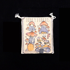 Гриб Сумка для хранения карт таро, сумки на шнурке из ткани, для колдовства принадлежности для викканского алтаря, прямоугольные, гриб, 160~165x135 мм