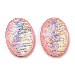 Pink Cabujones de resina epoxi transparente, oval, rosa, 13.5x9.5x3.5 mm