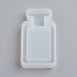 White Shaker Mold, Silicone Quicksand Molds, Resin Casting Molds, For UV Resin, Epoxy Resin Jewelry Making, Perfume Bottle, White, 69x39x13mm