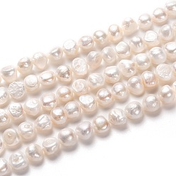 Blanc Brins de perles de culture d'eau douce naturelles, deux faces polies, blanc, 10~11x11~12mm, Trou: 0.8mm, Environ 35 pcs/chapelet, 14.57 pouce (37 cm)