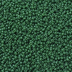 (RR2048) Окрашенный Непрозрачный Охотничий Зеленый Миюки круглые бусины рокайль, японский бисер, 11/0, (rr 2048) непрозрачный зеленый охотник, 11/0, 2x1.3 мм, Отверстие : 0.8 мм , около 5500 шт / 50 г