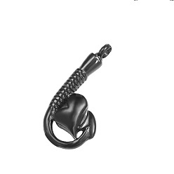 Electrophoresis Black Подвески для пепла из титановой стали, рыболовный крючок с сердцем, электрофорез черный, 39x19 мм