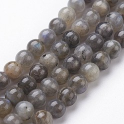 Labradorita Hebras de perlas labradorita natural, rondo, 4 mm, agujero: 0.5 mm, sobre 95 unidades / cadena, 15.3 pulgada (390 mm)