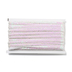 Rose Nacré Bordure en dentelle ondulée en polyester, pour rideau, décoration textile pour la maison, perle rose, 3/8 pouces (9.5 mm)