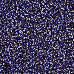 Bleu 12/0 perles de rocaille de verre, couleurs opaques s'infiltrer, bleu, 2mm, Trou: 0.8mm