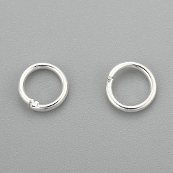 Plata 304 argollas de acero inoxidable, anillos del salto abiertos, plata, 24 calibre, 4x0.5 mm, diámetro interior: 3 mm