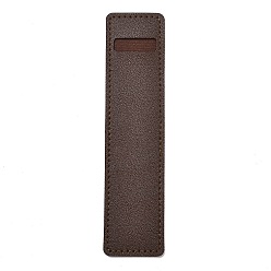 Coconut Brown PU Imitation Leather Fountain Pen Sleeves, Single Pen Bag, Office & School Supplies, Rectangle, Coconut Brown, 174x42x2.5mm, Hole: 32x10.5mm