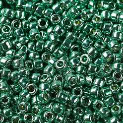 (PF561) PermaFinish Teal Aqua Metallic TOHO Round Seed Beads, Japanese Seed Beads, (PF561) PermaFinish Teal Aqua Metallic, 11/0, 2.2mm, Hole: 0.8mm, about 5555pcs/50g