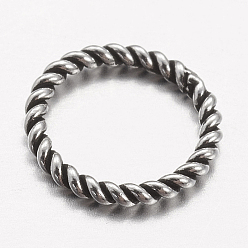 Antique Silver 925 Thailand Sterling Silver Round Rings, Soldered Jump Rings, Closed Jump Rings, Antique Silver, 6.5x0.8mm