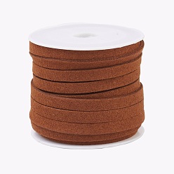 Sienna Faux Suede Cord, Faux Suede Lace, Sienna, 5x1.5mm, about 5.46 yards(5m)/roll, 25rolls/bag