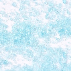 Светло-Голубой Кофеварка 90 мелкодисперсная мелкая фритта, для поделок из стекла, Небесно-голубой, 0.2~1.2 мм, о 30 г / мешок